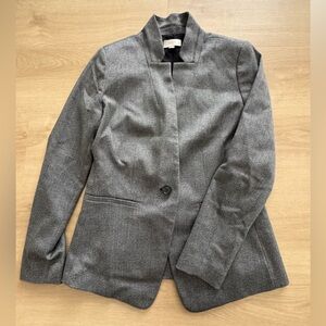 LOFT Gray Herringbone Blazer (Woman’s Size 2)